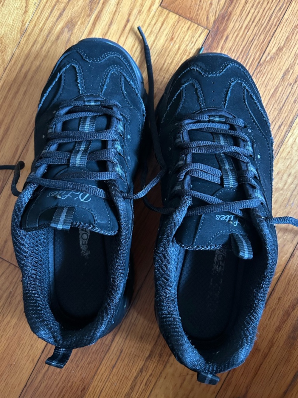 Black Lace-Up Memory Foam Sketchers D’Lights